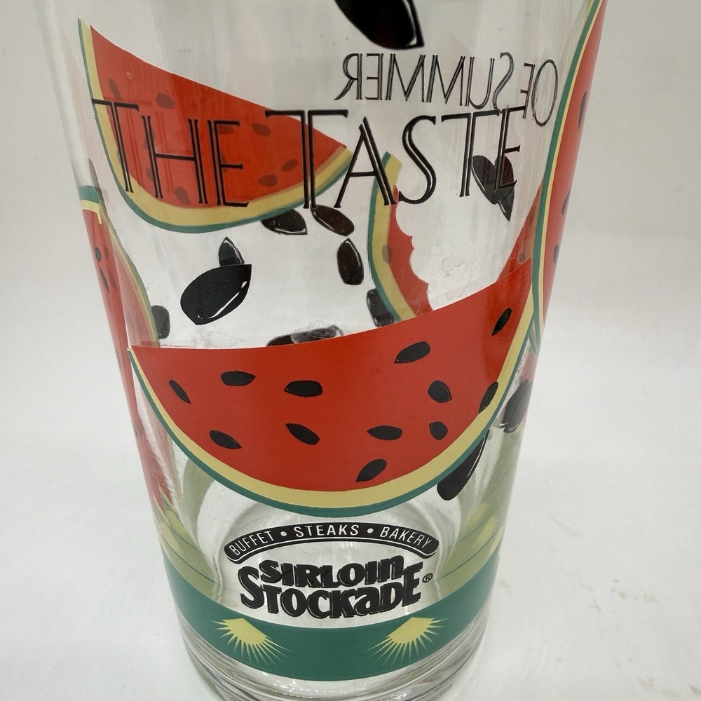 Lot of 2 Vtg Sirloin Stockade Taste of Summer 16oz Collectable Drinking glasses - Picture 4 of 6